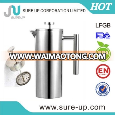 double wall stainless steel french press coffee maker (0.35L,0.8L,1.0L)